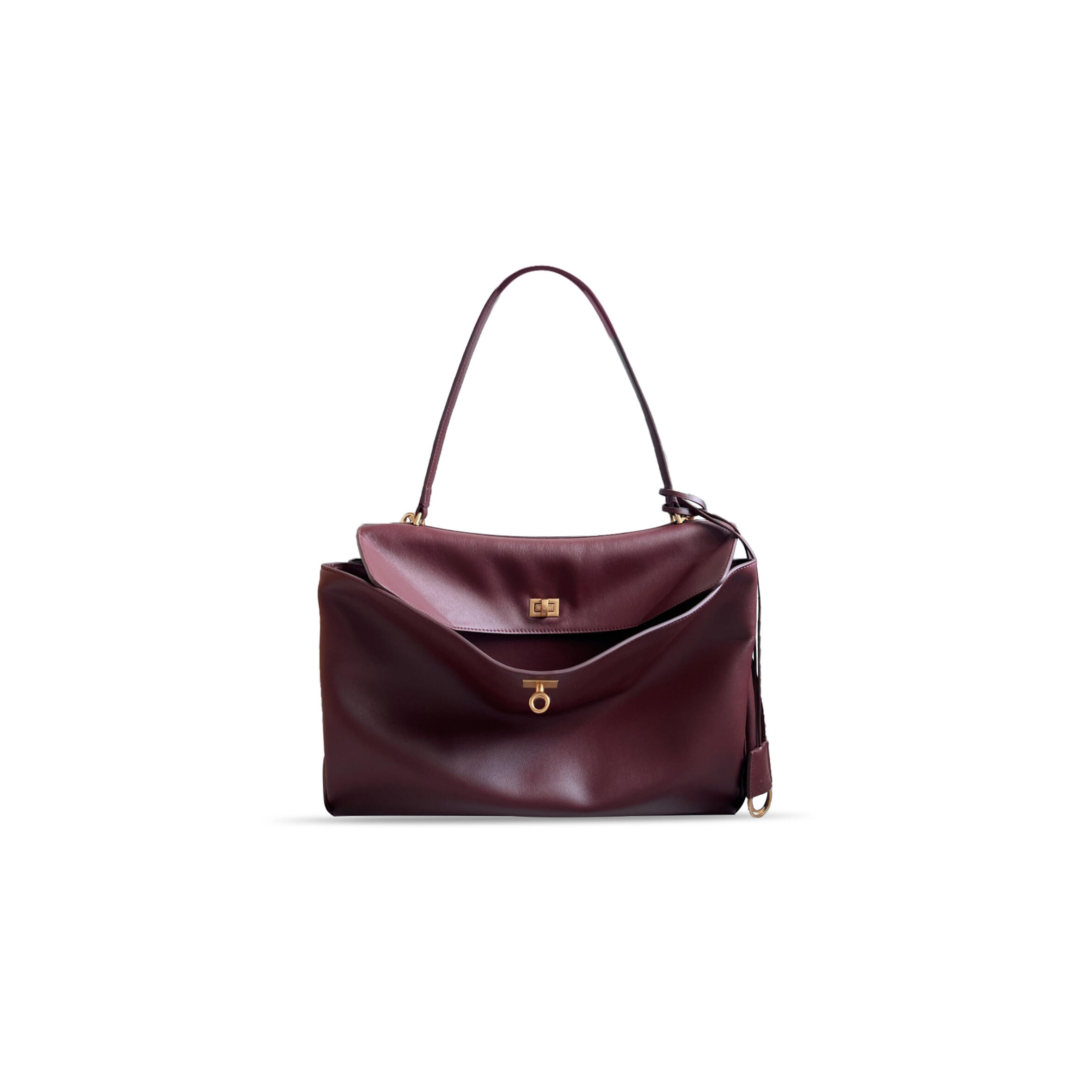 Ba1en*iaga women''s rodeo handbag large in dark burgundy 7897442kbwz1862 (39.8*29.9*12.9cm)